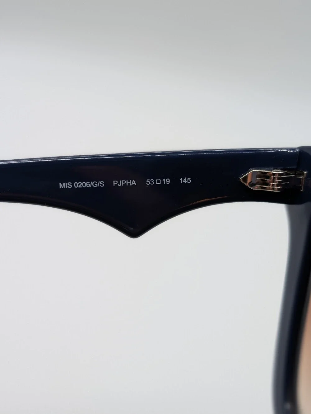 NWT Missoni MIS 0206/G/S Square Sunglasses Navy Blue Pink Accent & Case